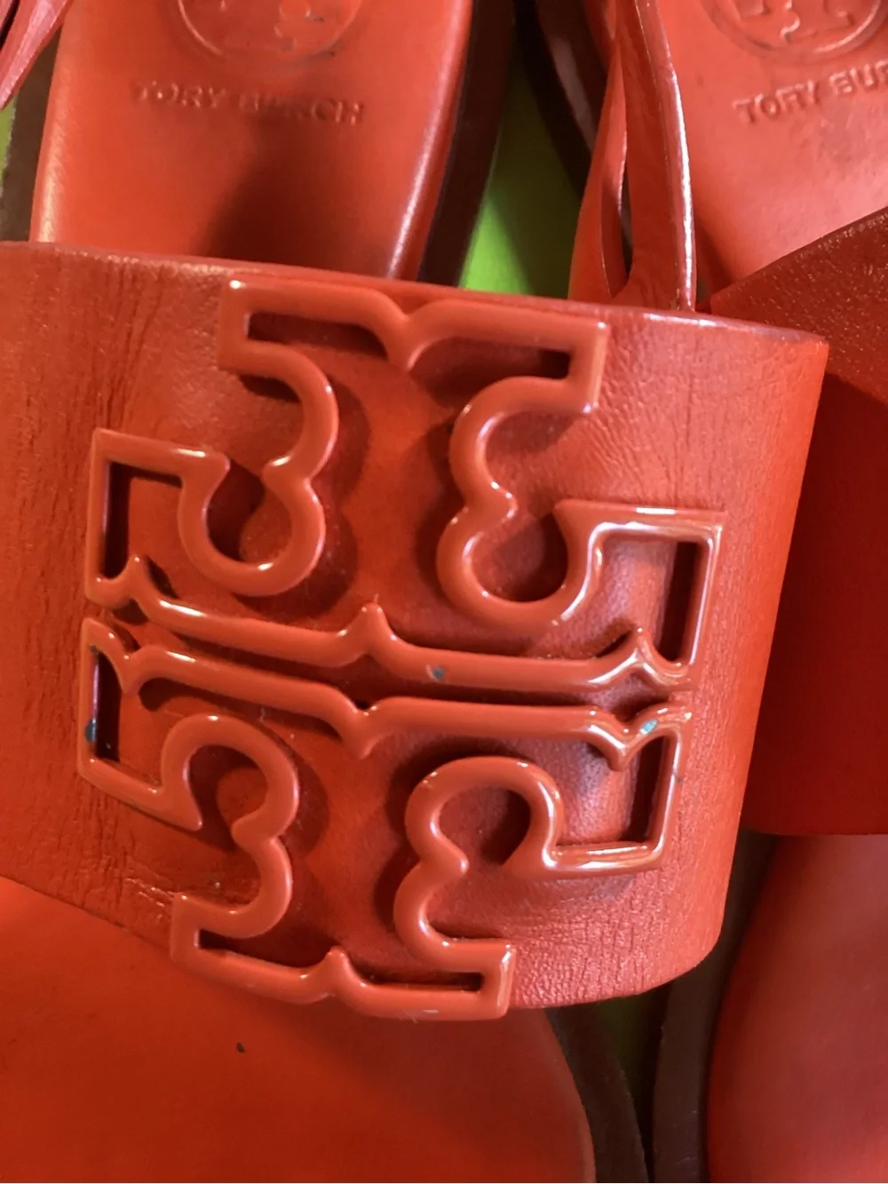 Tory Burch orange sandals size 7